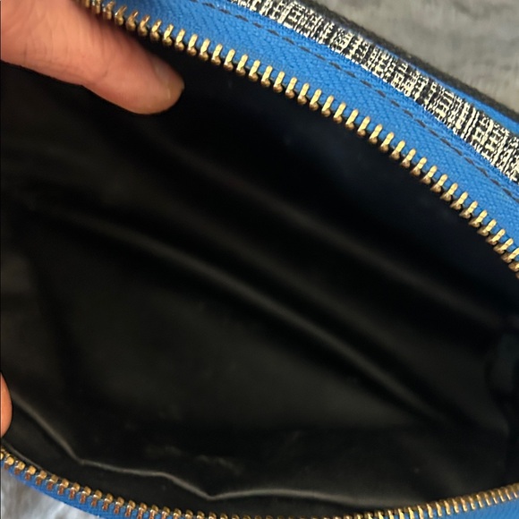 Fossil Black and White Toiletry Bag with Blue Accents - Picture 3 of 4